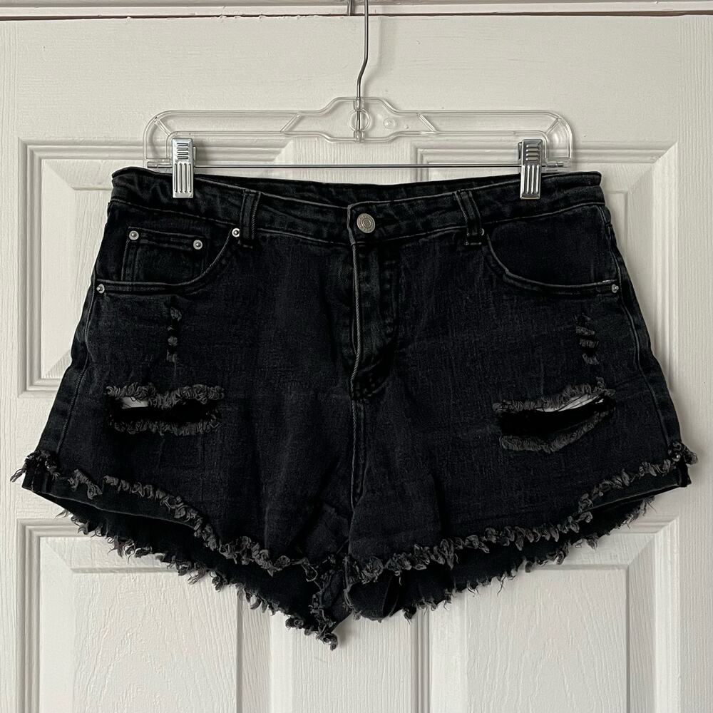 Jeans Distressed Cutoff Shorts - Size L